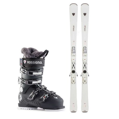 Skis Rossignol NOVA 8 CA Xpress + fixations Xpress W 11 GW B83 + chaussures de ski Rossignol PURE 70 Metal Black